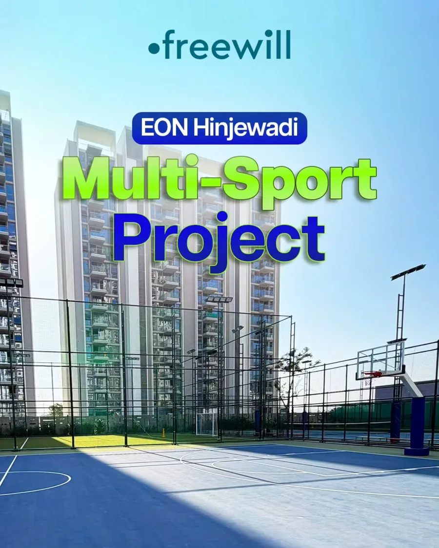 Freewill — Multi-sport project at EON Hinjewadi — pickleball, basketball, futsal, tennis and cricket.
