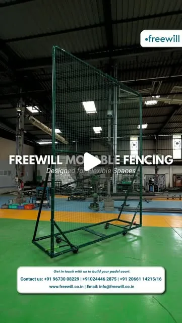 Movable Fencing — Reconfigure courts in minutes · no anchors