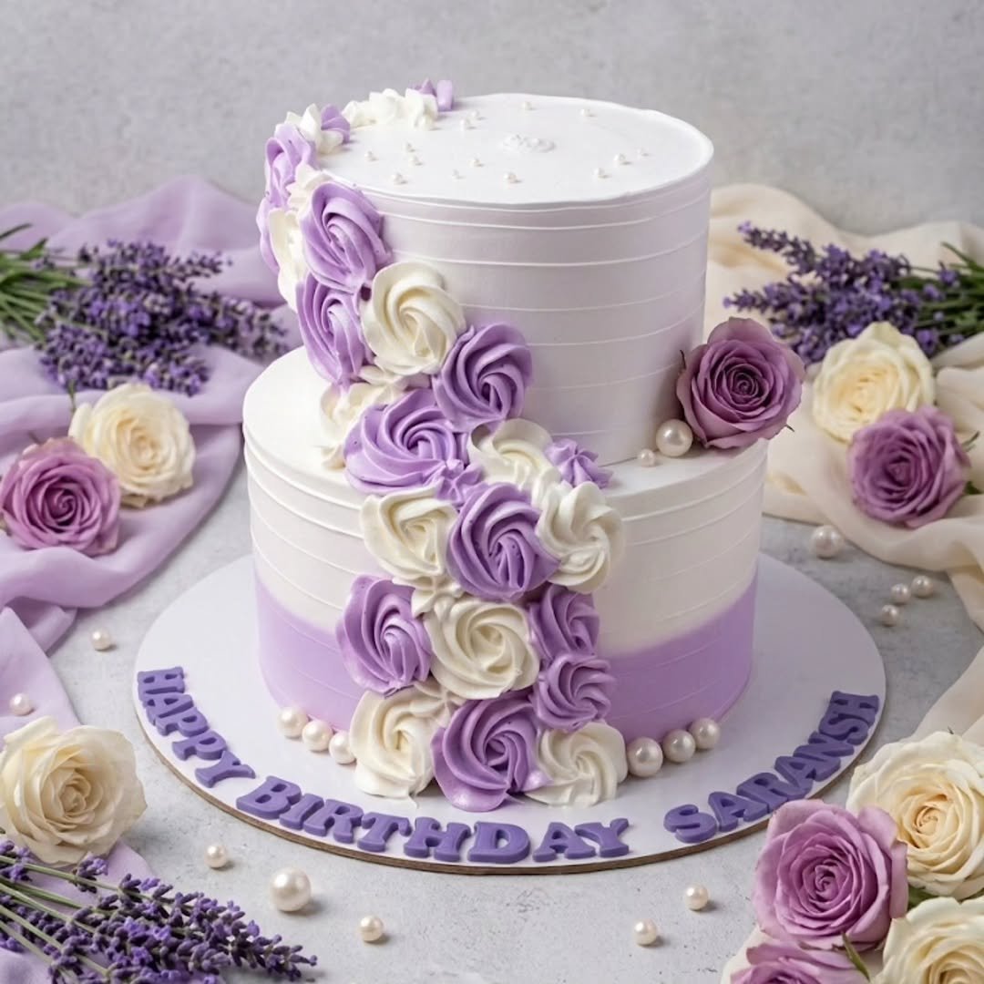 Golden Cakes — Lavender Rose Cake
